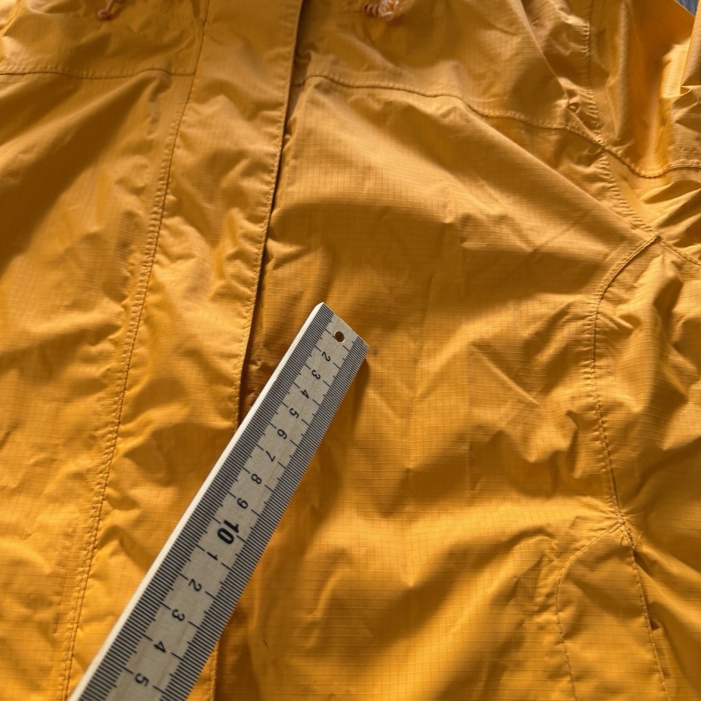 L.L.Bean Rain Jacket Womens M Yellow Hooded Trail Model Packable Shell OKBH1 - Picture 10 of 13